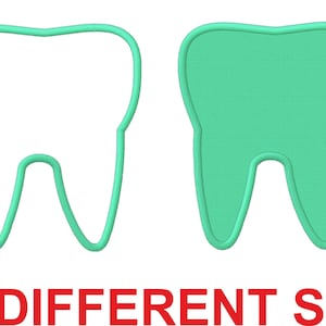 Applique patch embroidery design machine digital file instant download border Tooth teeth