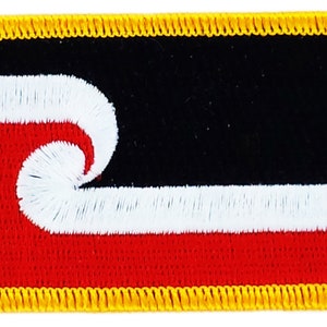 FLAG Patch Rucksack nationale Eisen auf Kleber bestickt Applikation maori