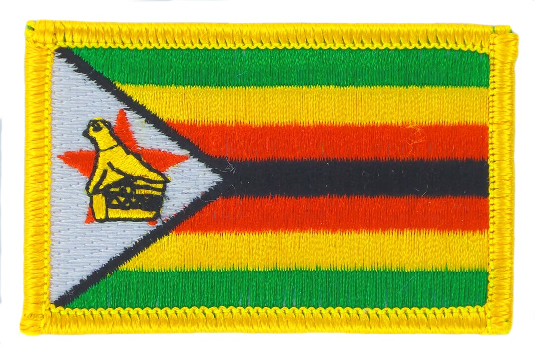 Cypress Collectibles - Zimbabwe Flag Patch - Premium Embroidered Appliqu&eacute; - African