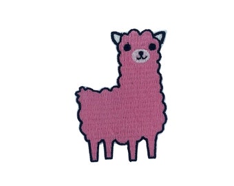 Embroidery patch sew badge  iron on glue transfer lama alpaca alpaga llama