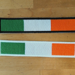 Parche parches bordado bandera de hierro en applique vintage kawaii chaqueta coser mochila de mezclilla chaqueta pantalones cortos biker irish ireland flag stripes