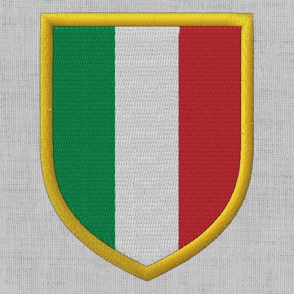 Applique patch embroidery design machine digital file instant download flag banner scudetto italy italia shield italian coat of arms