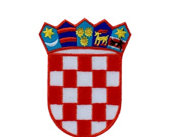 Patch flag coat of arms shield emblem country embroidered badge croatia