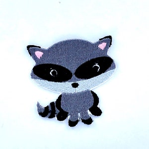 Patch patchs broderie drapeau de fer sur applique vintage kawaii veste coudre sac à dos denim veste shorts raton laveur racon