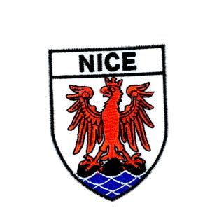 Patch flag coat of arms shield emblem country embroidered badge nice france