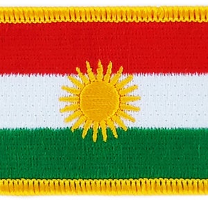FLAG patch backpack national iron on glue embroidered applique kurdistan