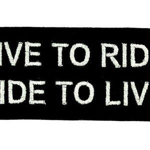 Patch patchs broderie fer drapeau sur appliqué veste kawaii vintage sac à dos veste en jean short motard live to ride to live