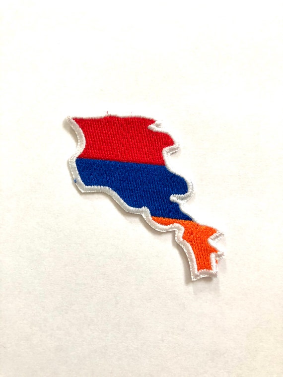 Patch Brodé Du Kazakhstan – Thermo-collant, 7x4,5 Cm, 100% Polyester – Pour Vêtements Et Sacs