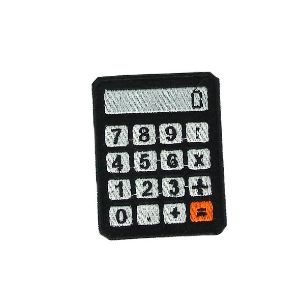 Embroidered patch applique sew badge iron on glue transfer calculator school