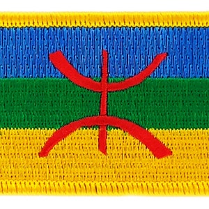 FLAG patch backpack national iron on glue embroidered applique kabylie berbers