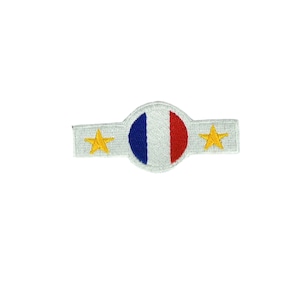 Parche bordado applique coser el hierro insignia en la transferencia de pegamento rango francia bandera ejército