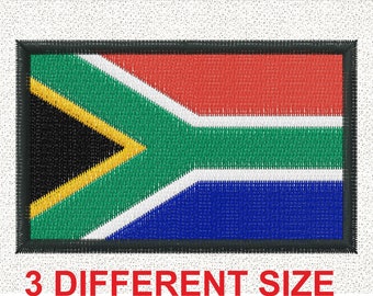 design Applique patch embroidery design machine  digital file flag south africa african banner