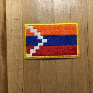 Patch ecusson brodé thermocollant karabagh armenie drapeau badge karabakh embroidery flag patch artsakh armenia