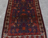 LA128, Gorgeous Afghan Handmade Vintage Taimani Tree Of Life Naqsha Baluch Rug 4 39 x 6 39 1 Ft