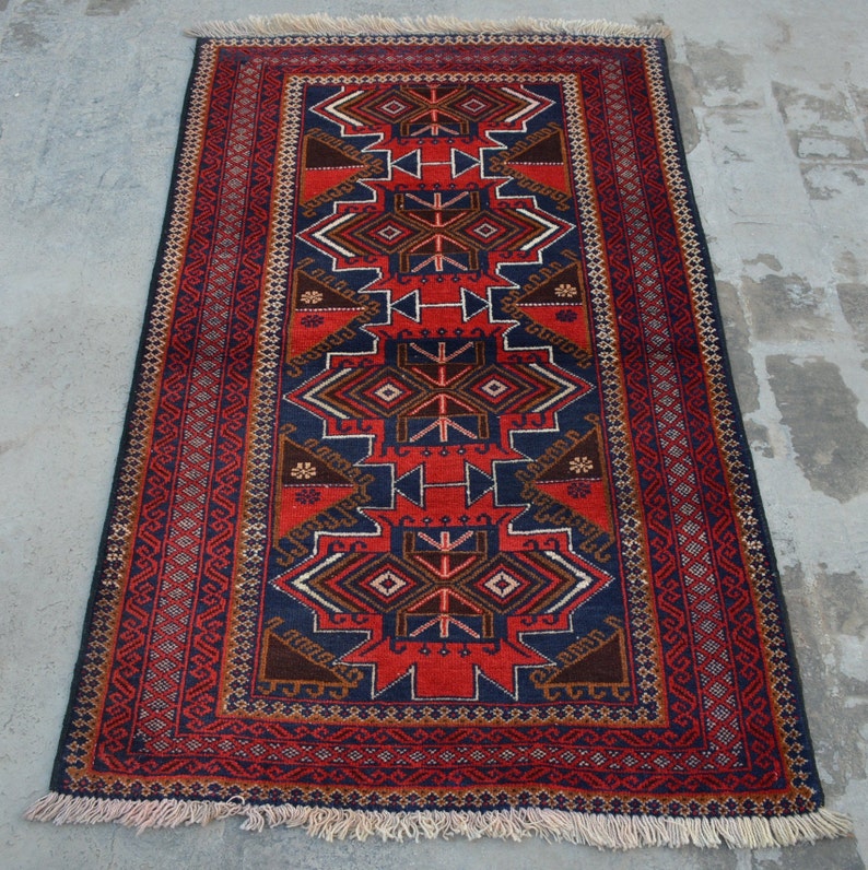Gorgeous Design Rug Handmade Afghan Baluchi Prayer wool rug 3/'1 x 5/'1 Feet Stunning Vintage Rug SIZE
