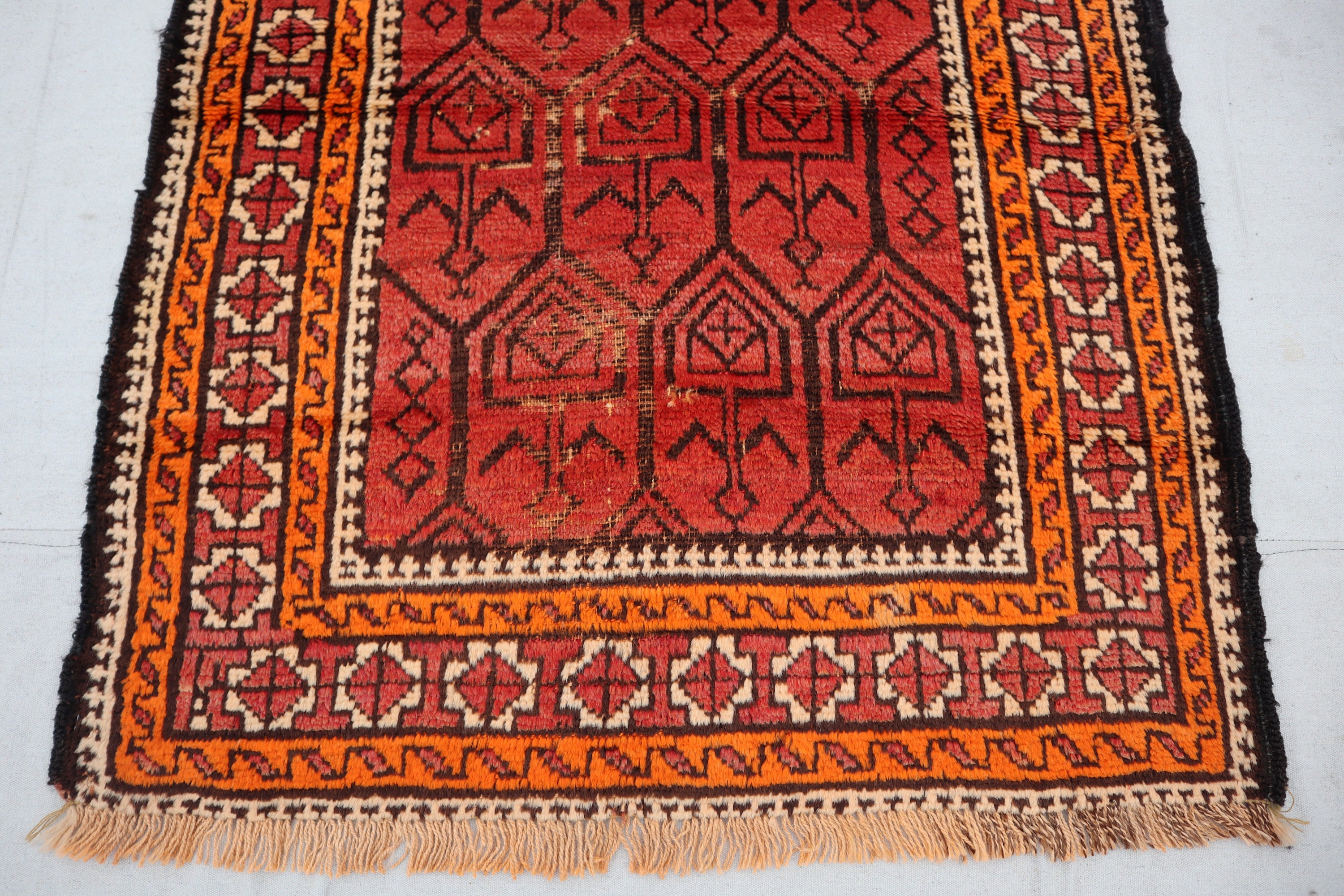 Size: 2'7 X 3'10 Ft, Vintage Afghan Taimani Prayer Rug
