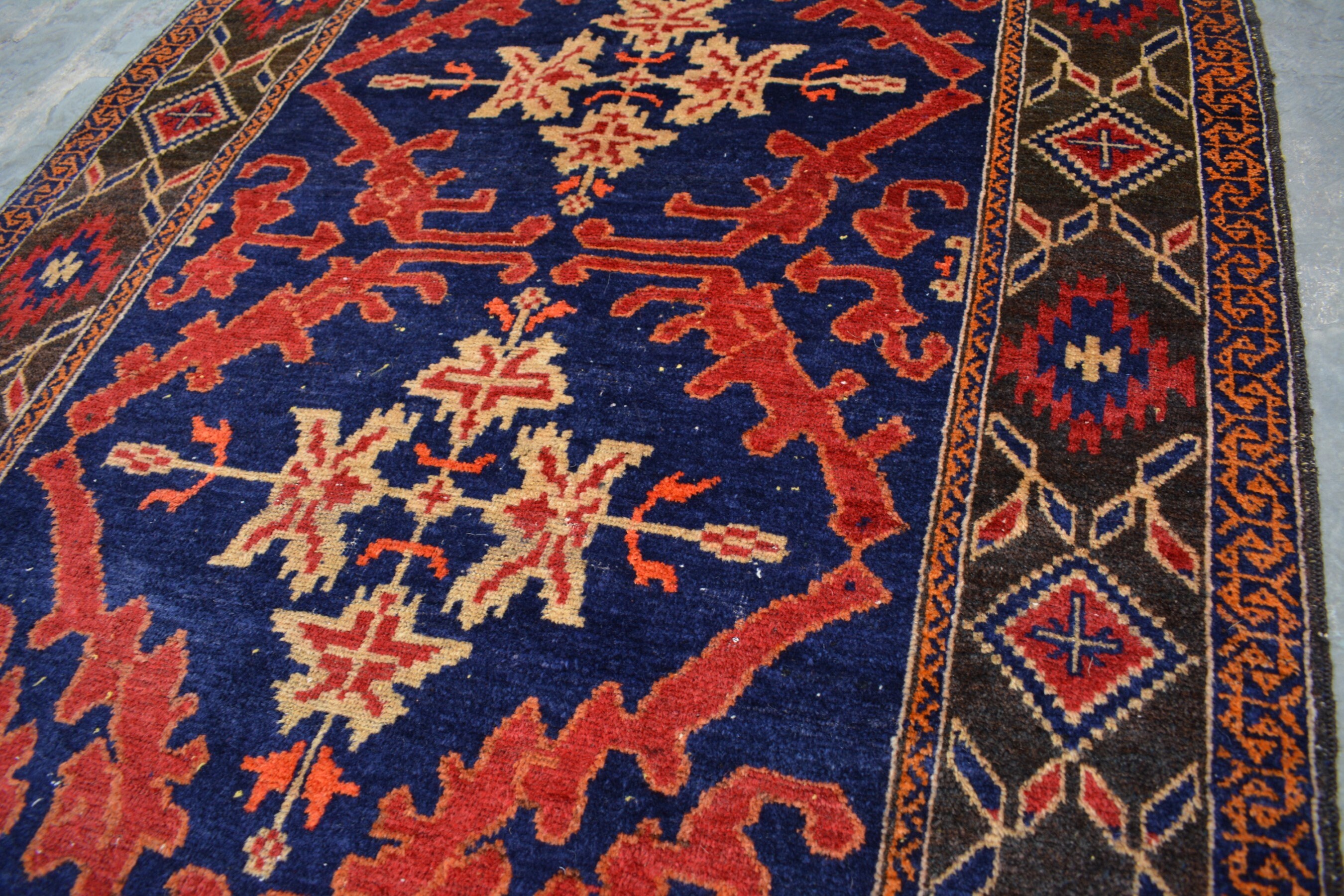 Afghan Handmade Vintage Taimani Soft Wool Balochi Rug 3'10 Etsy