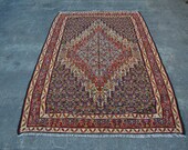 Beautiful Antique Medallion Rug 8.1 x 5.2 Armenian Decor Rug, Caucasian Antique Rug, Oriental Area Wool Natural Dyed Rug, Turkish Old Rug