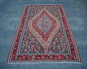 Beautiful Antique Medallion Rug 7.10 x 4.11 Armenian Decor Rug, Caucasian Antique Rug, Oriental Area Wool Natural Dyed Rug, Turkish Old Rug