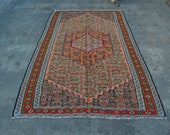 Beautiful Antique Medallion Rug 7.11 x 5 Armenian Decor Rug, Caucasian Antique Rug, Oriental Area Wool Natural Dyed Rug, Turkish Old Rug