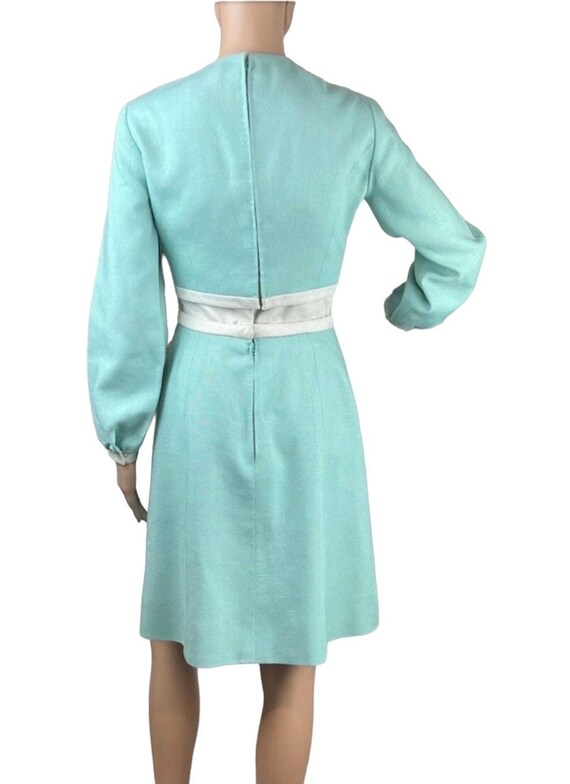Travilla Blue Top Skirt Set Dress XS - image 9
