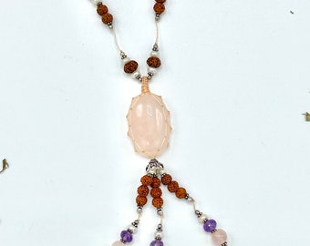 Collier Rajasthan quartz rose