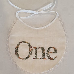 One Embroidered Birthday Bib