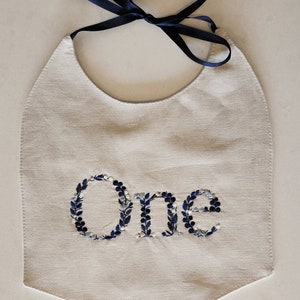 One Embroidered Birthday Bib