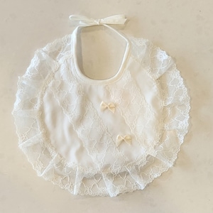 White Christening Bib