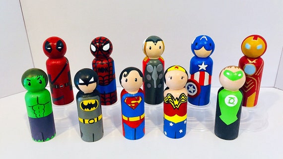 superhero peg dolls