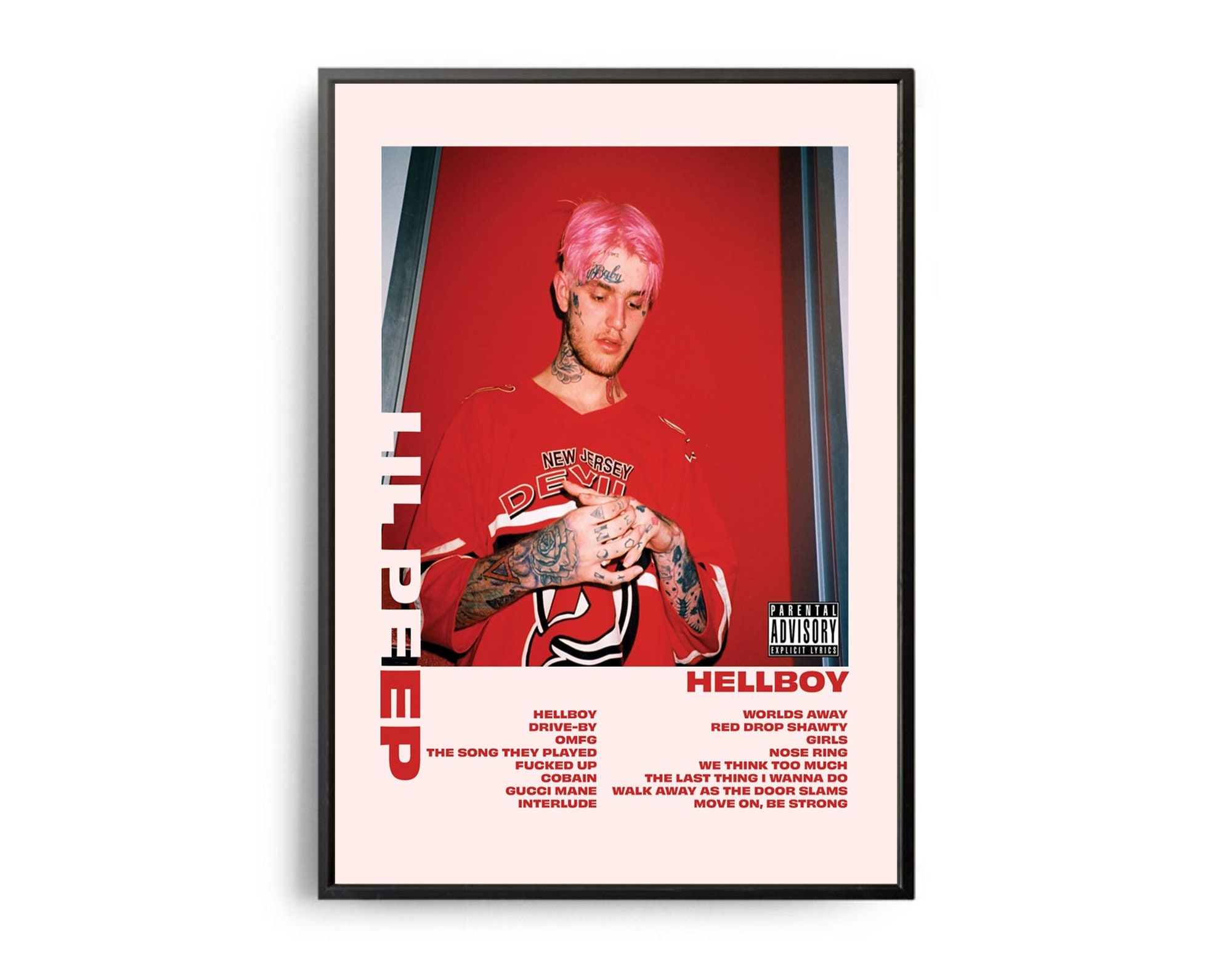 lil peep album poster hellboy