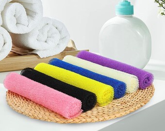 10 pieces - PREPACKAGED - FREE SHIPPING Long Body Bath Net Scrubber Sponge Net Body Exfoliating Bathing Smoother