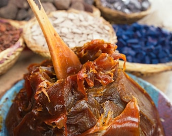 Raw African Black Soap (PURE) Paste 4oz or 8oz - Face & Body Wash