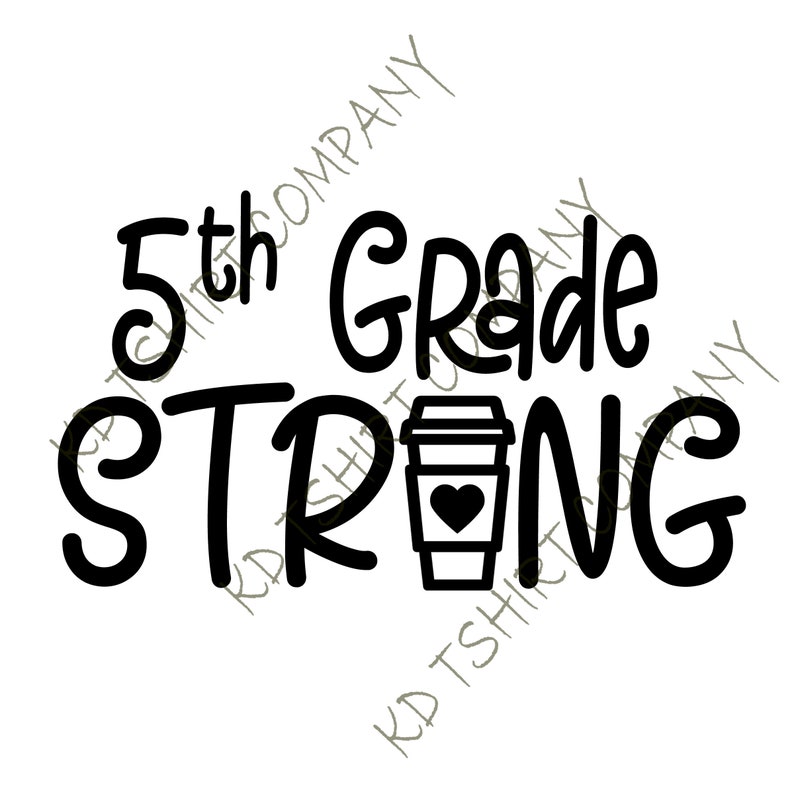 fifth grade teacher SVG pdf jpg eps dxf png Teacher strong svg 5th grade teacher strong svg