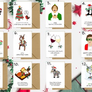 Set of 5 Christmas Cards (irish and english available) **Can be personalised**