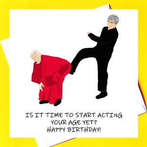 Tarjeta de cumpleaños del padre Ted y el obispo Brennan