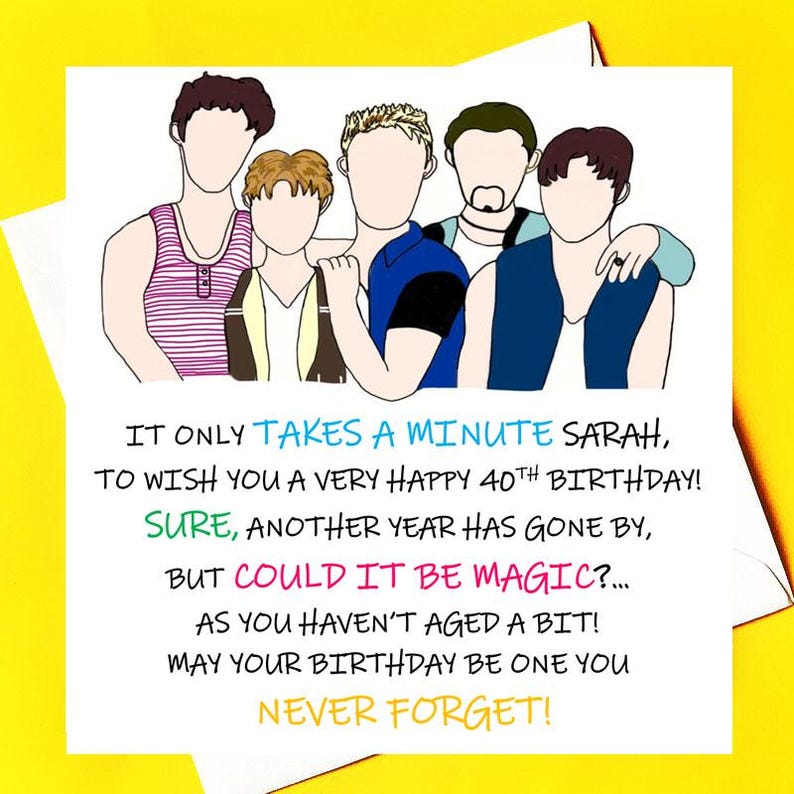 Take That and Party Birthday Card *personalised card* image 2