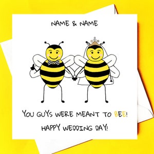 Meant to Bee (wedding card)