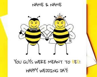 Meant to Bee (wedding card)