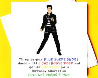 Elvis Presley Birthday card *personalised card*
