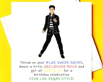 Elvis Presley Birthday card *personalised card*