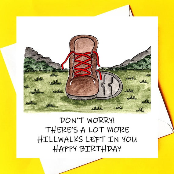C4841BDG Humorous Birthday Greeting Card 'Longer Walks' With Envelope By NobleWorks