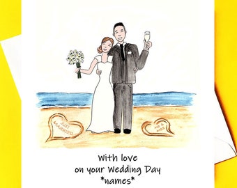 Beach Wedding Card