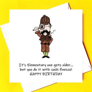 It's Elementary-verjaardagskaart *Sherlock Holmes*