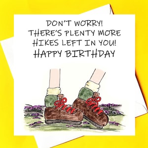 Carte d'anniversaire de nombreuses autres randonnées * chaussures de randonnée *