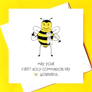 Moge uw communiedag BEE prachtig zijn! * gepersonifieerd*