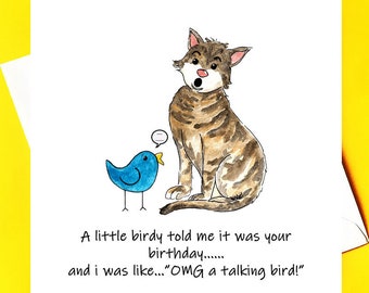 A little birdy told me.....birthday card