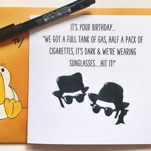 Blues Brothers-verjaardagskaart