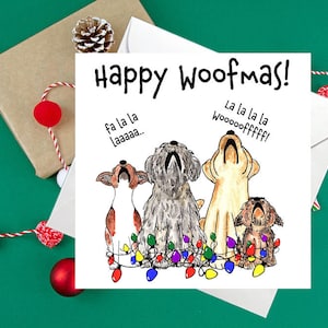 ¡Felices Navidades! *Tarjeta de Navidad para perros* *personalizada*