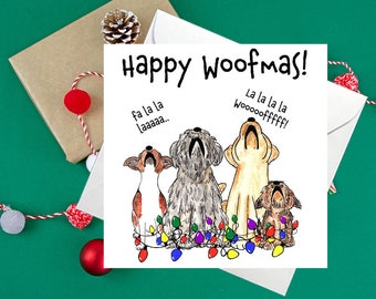 Happy Woofmas! *Dog Christmas card* *personalised*